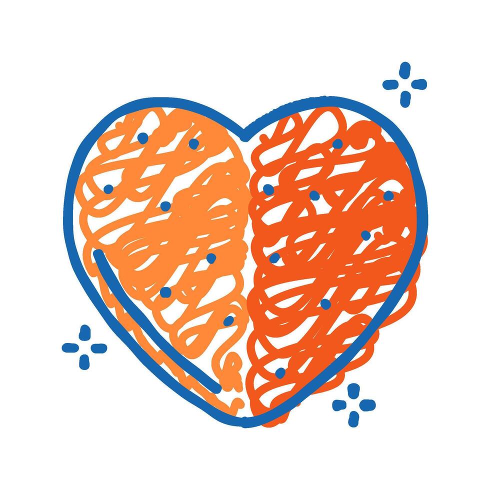heart jelly candy gummy icon doodle illustration vector