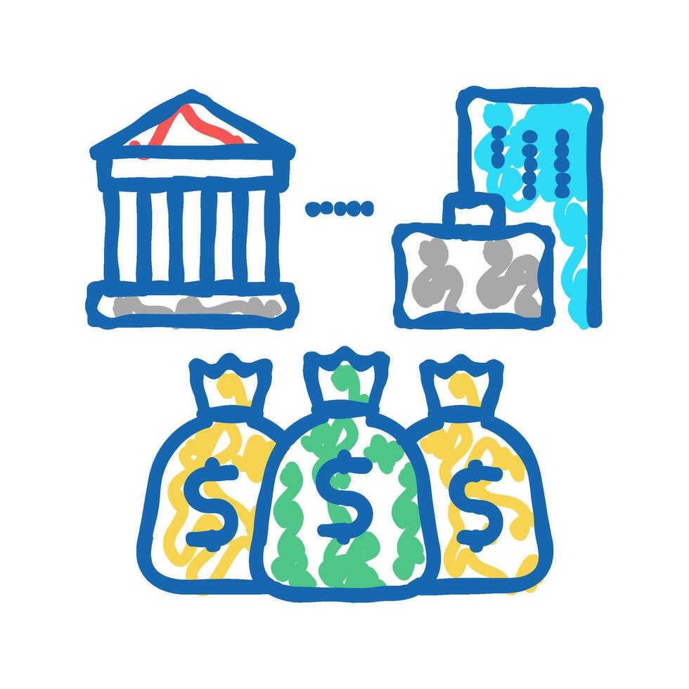 state business benefits icon doodle illustration vector