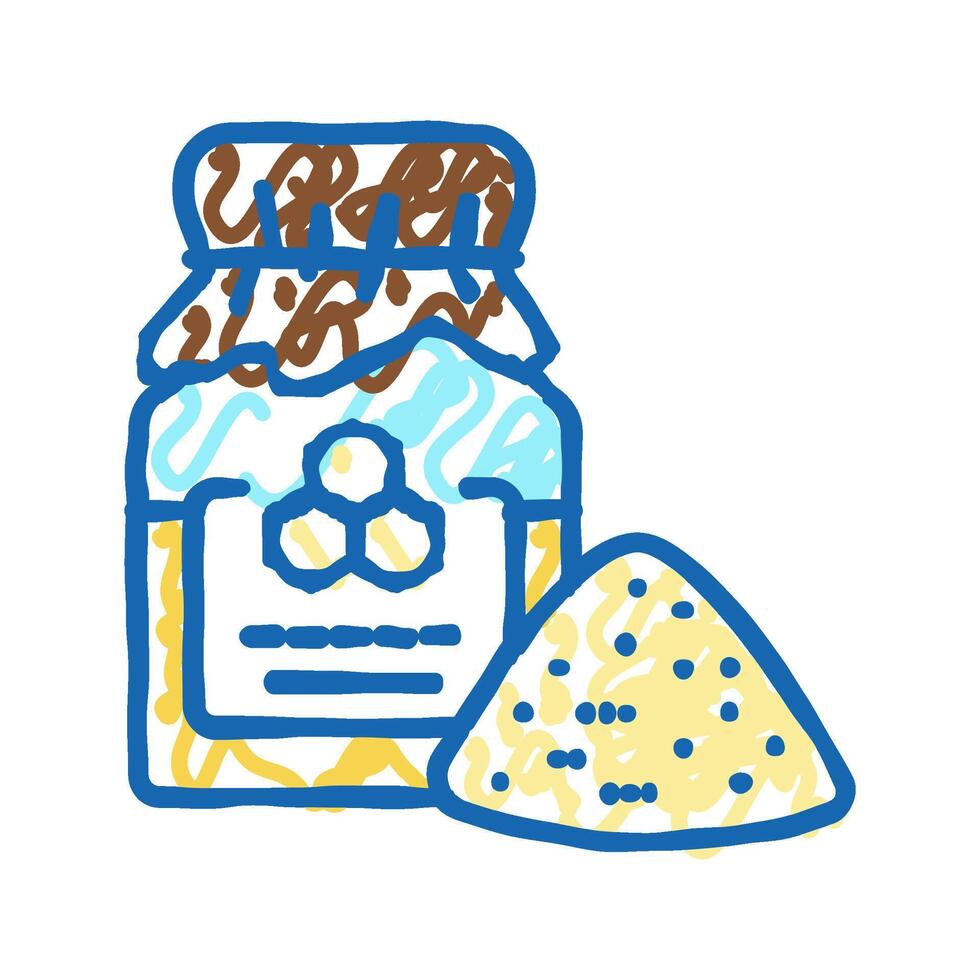 nectar package beekeeping icon doodle illustration vector