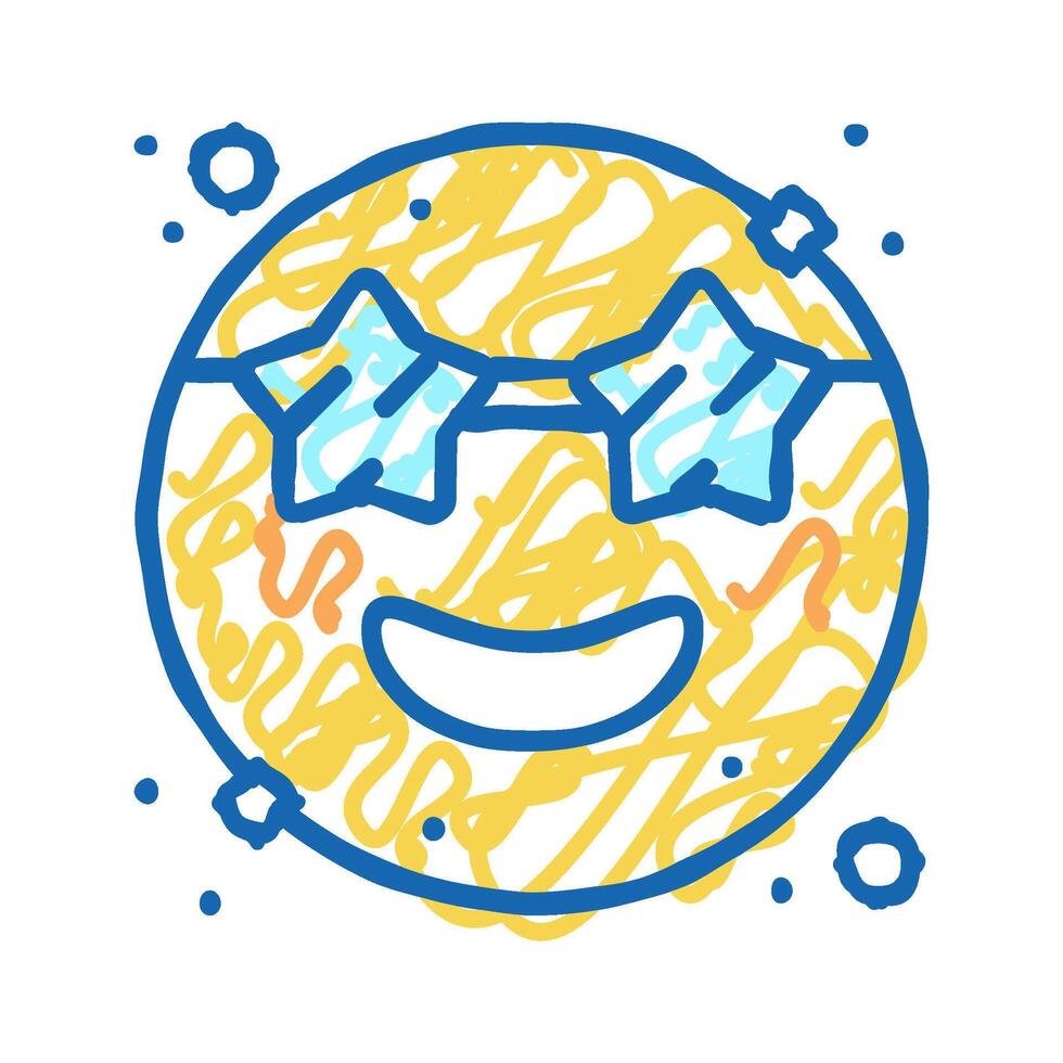 funny emoji icon doodle illustration vector