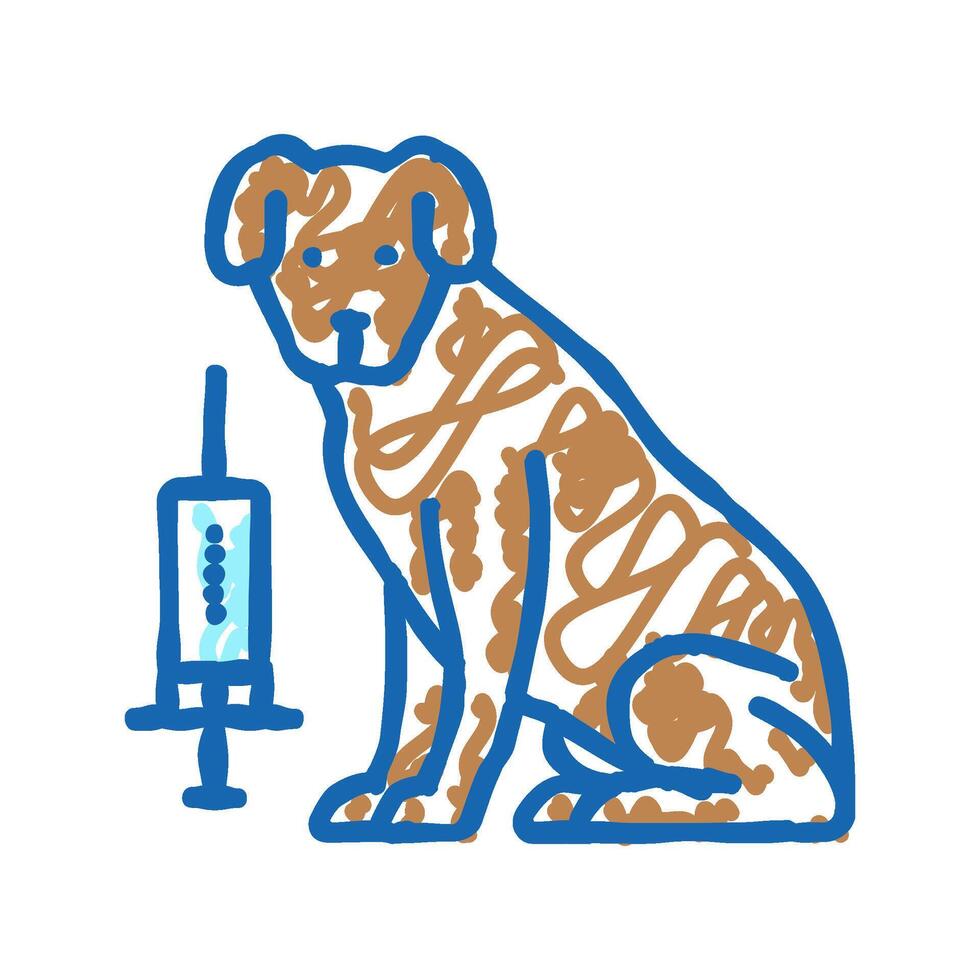 bowtie dog icon doodle illustration vector