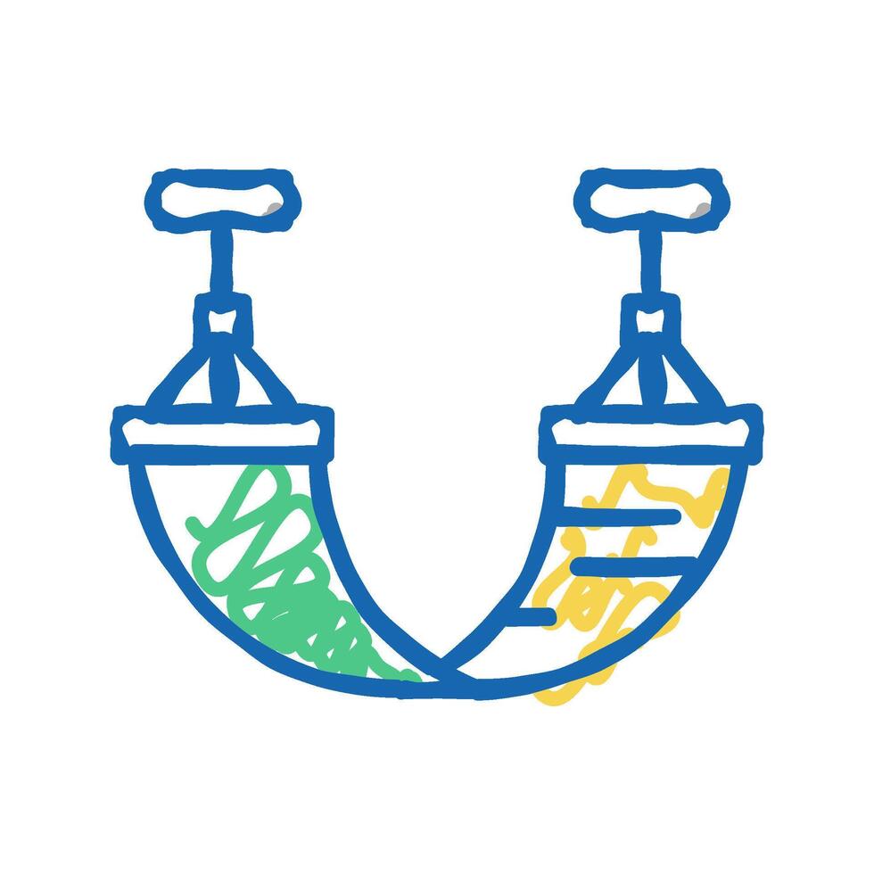 hammock summer accessory for resting icon doodle illustration vector