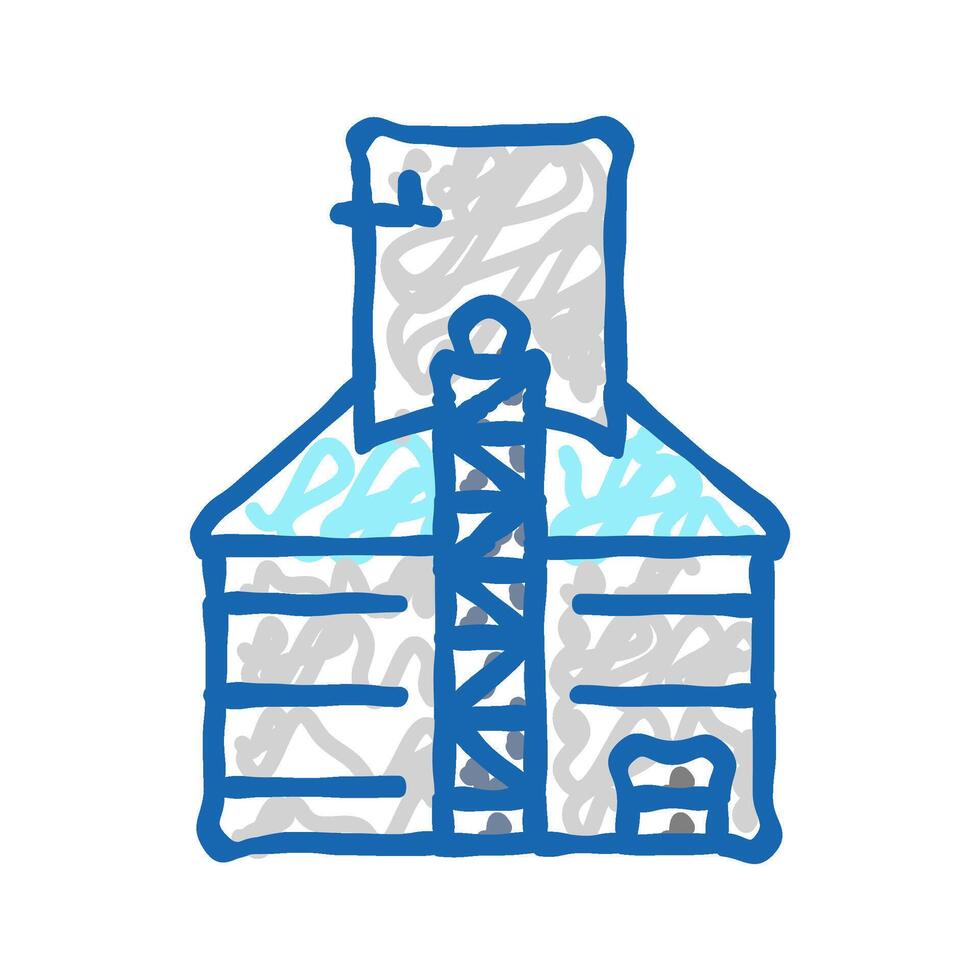 silo biomass icon doodle illustration vector