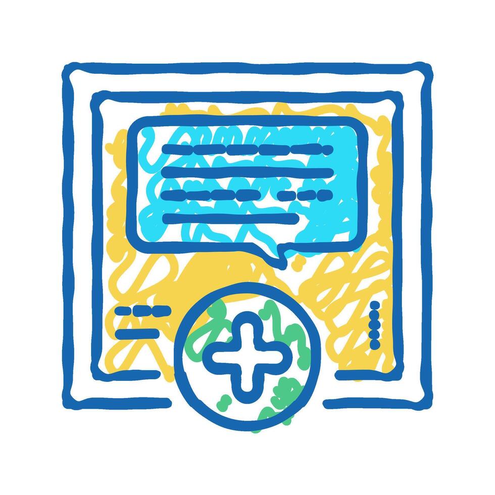 chatting with user ugc icon doodle illustration vector