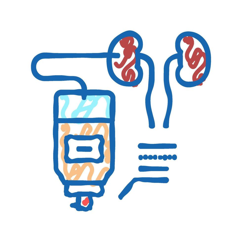 nephrostomy disease icon doodle illustration vector