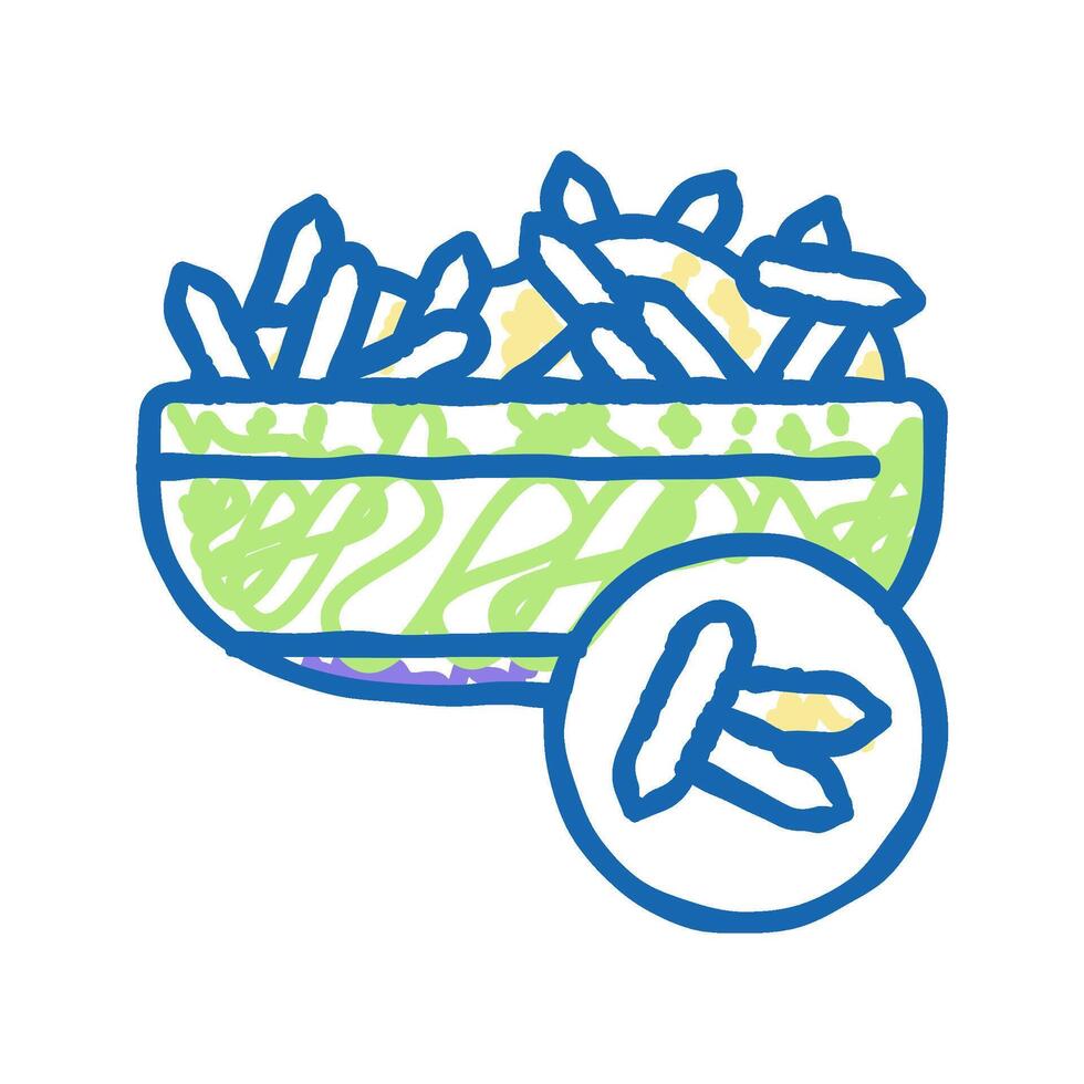 rice groat icon doodle illustration vector