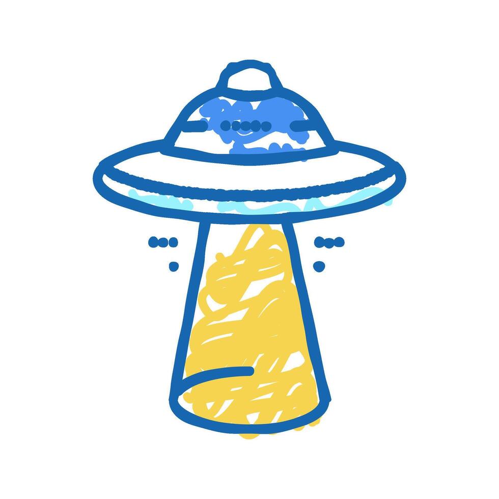 ufo geek icon doodle illustration sign vector