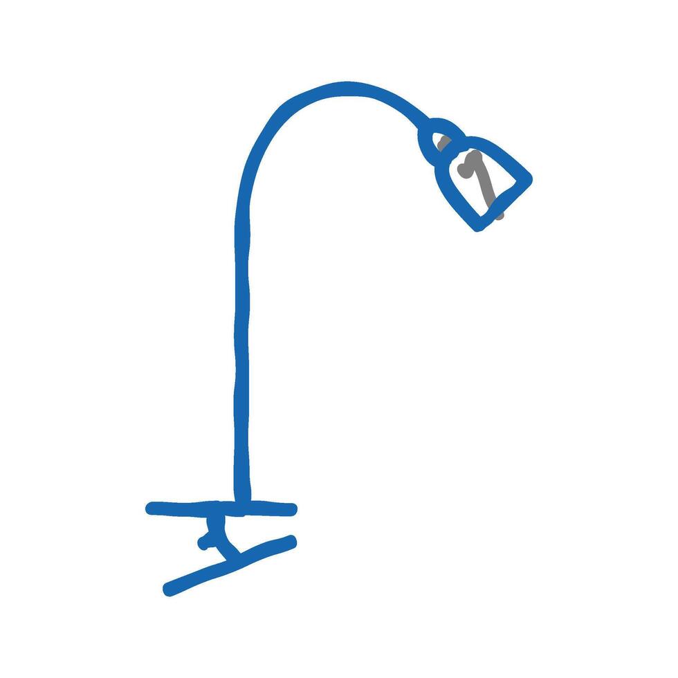 flexible table lamp icon doodle illustration vector