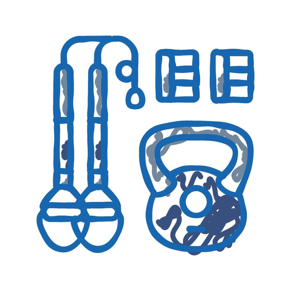gym wear clothing icon doodle illustration vector