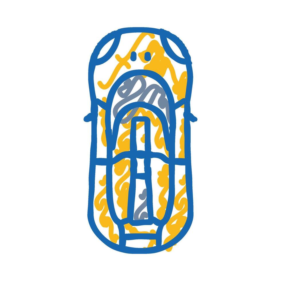 speed car top view icon doodle illustration vector