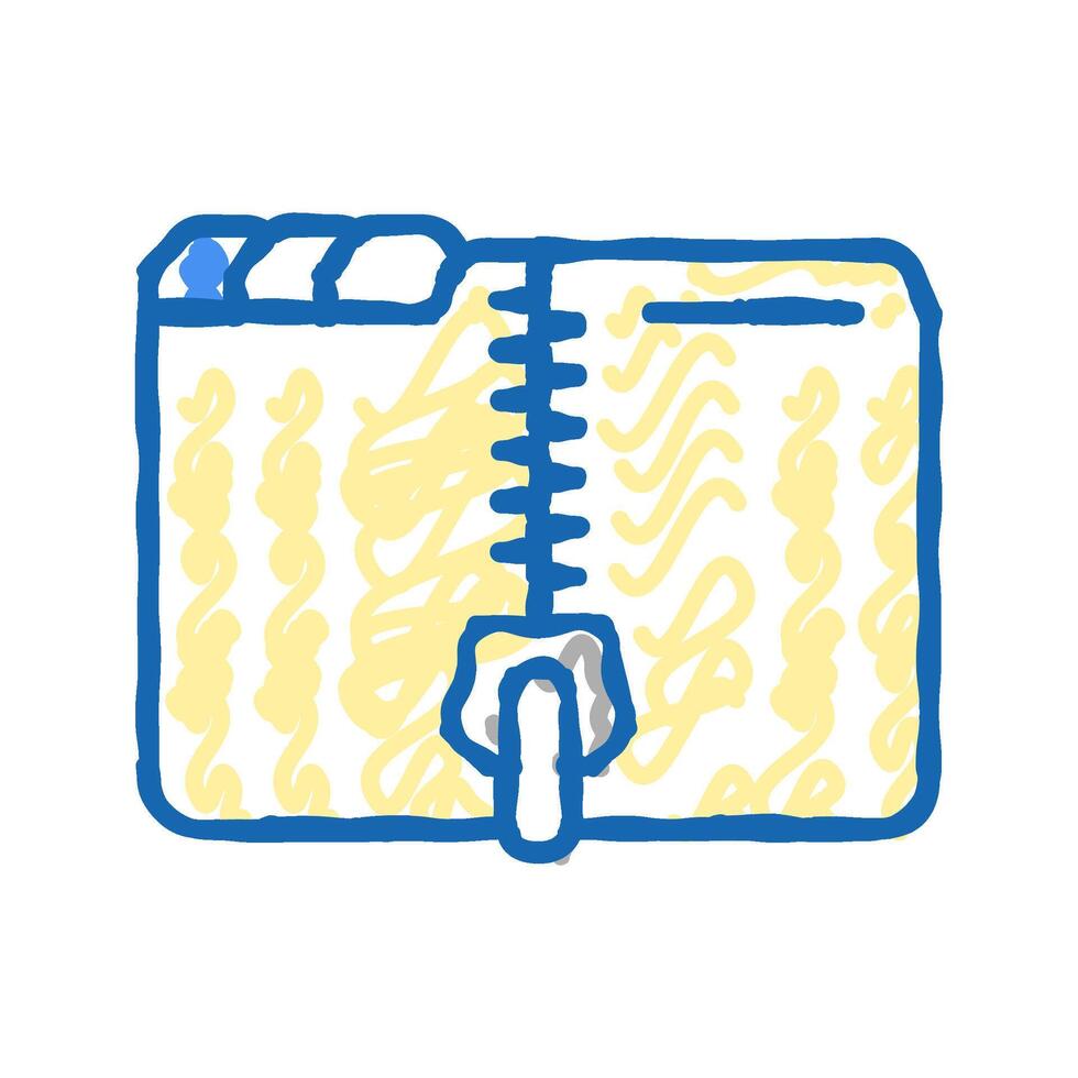 archive folder icon doodle illustration vector