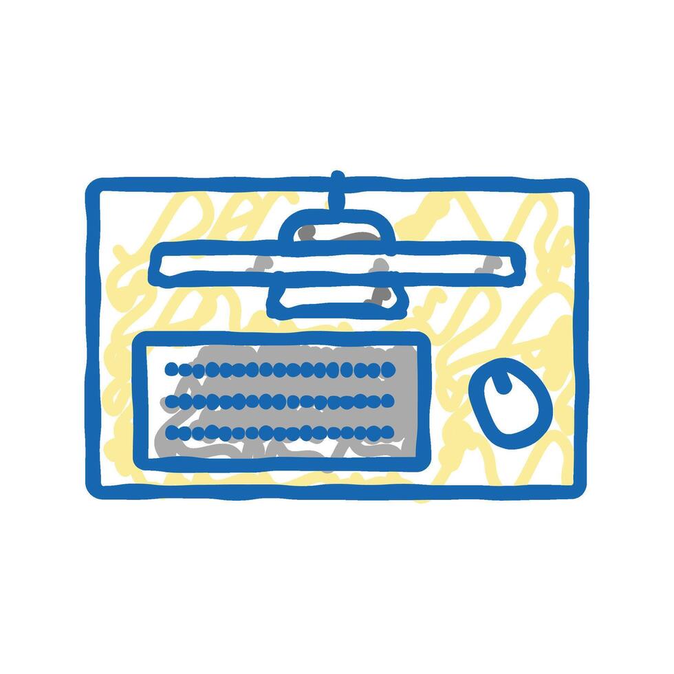 desk mat icon doodle illustration vector