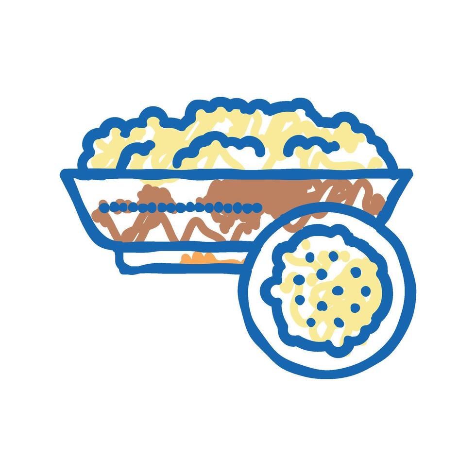 semolina groat icon doodle illustration vector