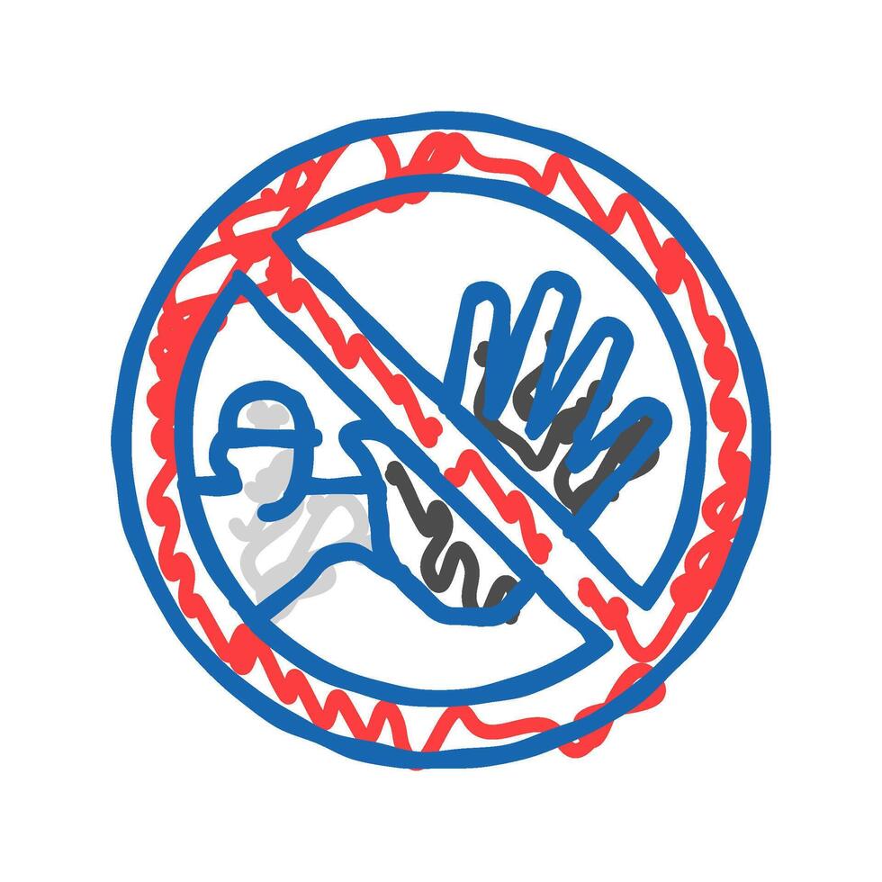 no access icon doodle illustration vector