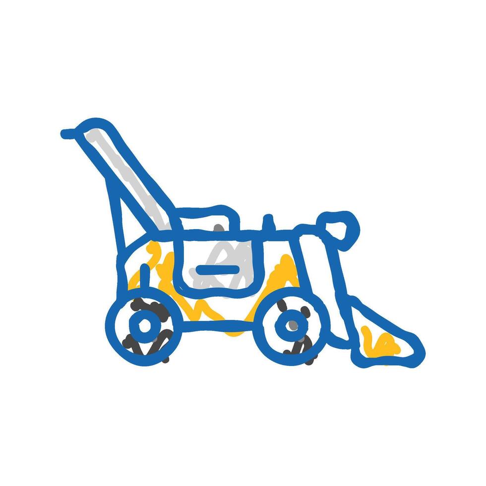 pest control robot harvests icon doodle illustration vector