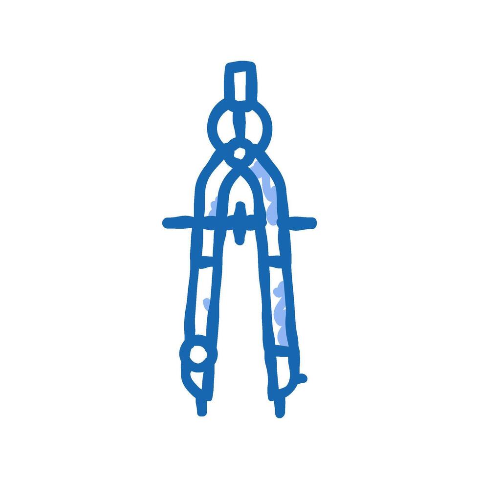 drafting compass architectural drafter icon doodle illustration vector