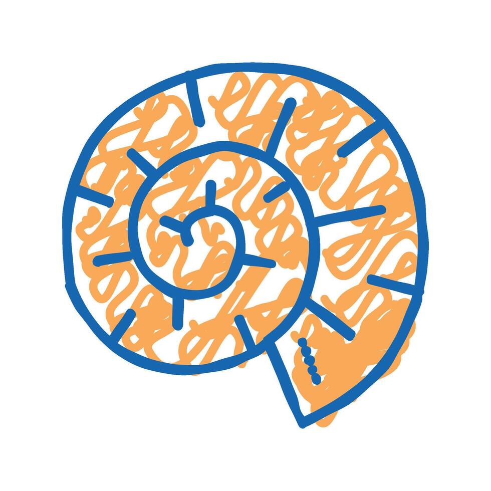 clam shell icon doodle illustration vector