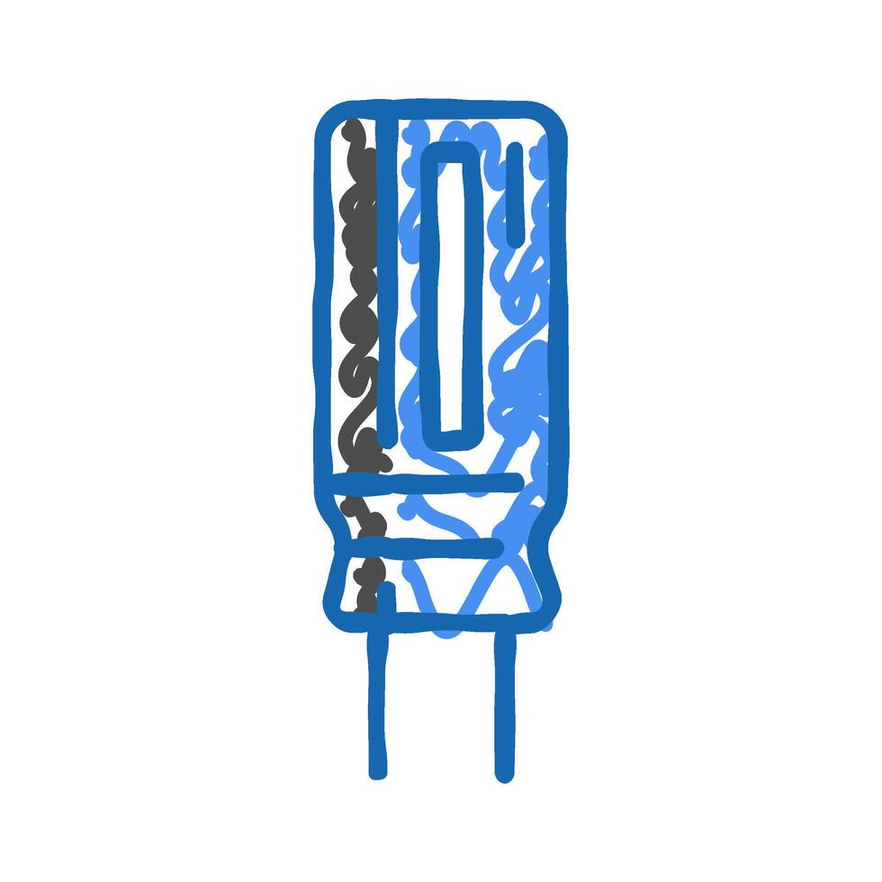carbon film resistor electronic component icon doodle illustration vector