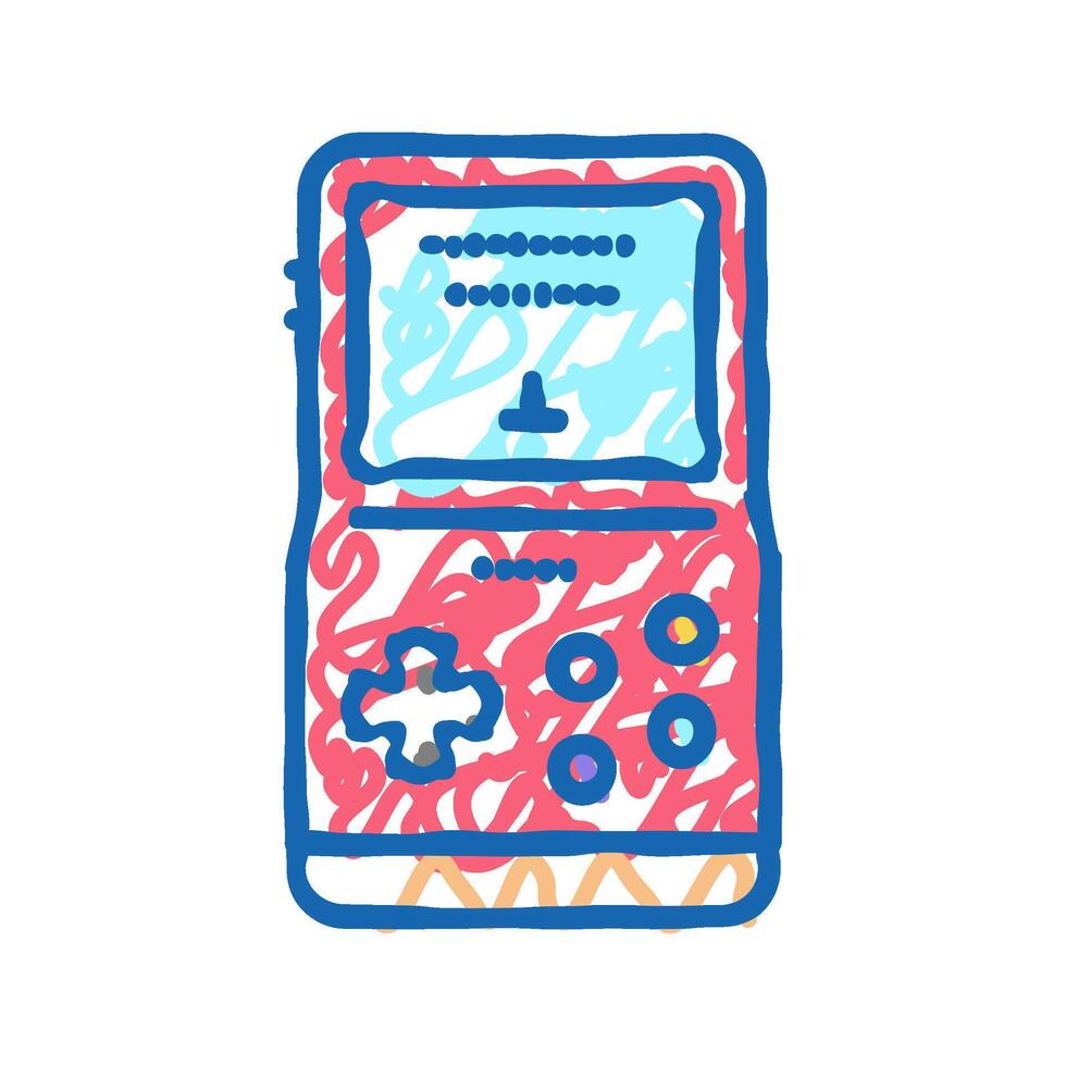 gaming geek icon doodle illustration sign vector
