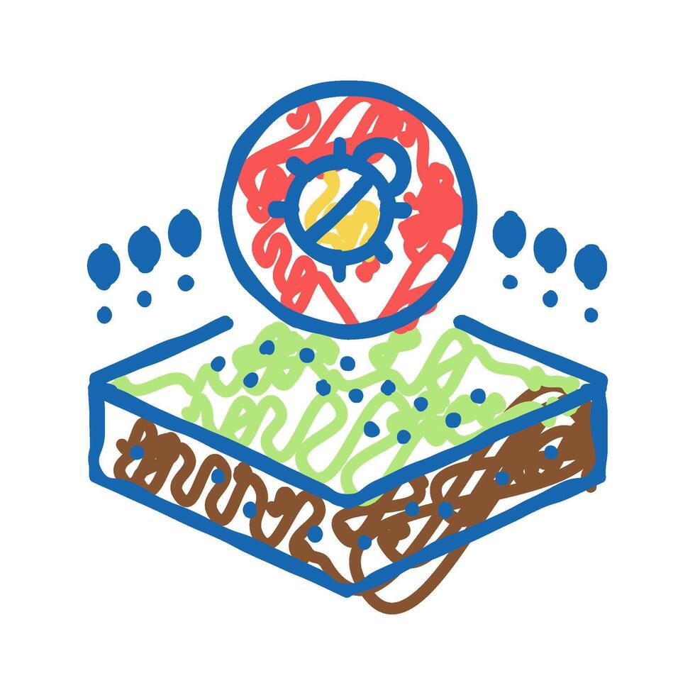dangerous bug on soil icon doodle illustration vector