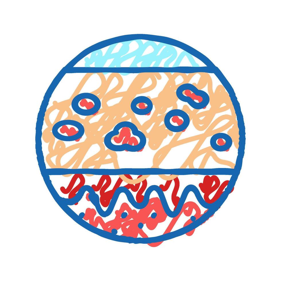 skin rashes hiv symptom icon doodle illustration vector