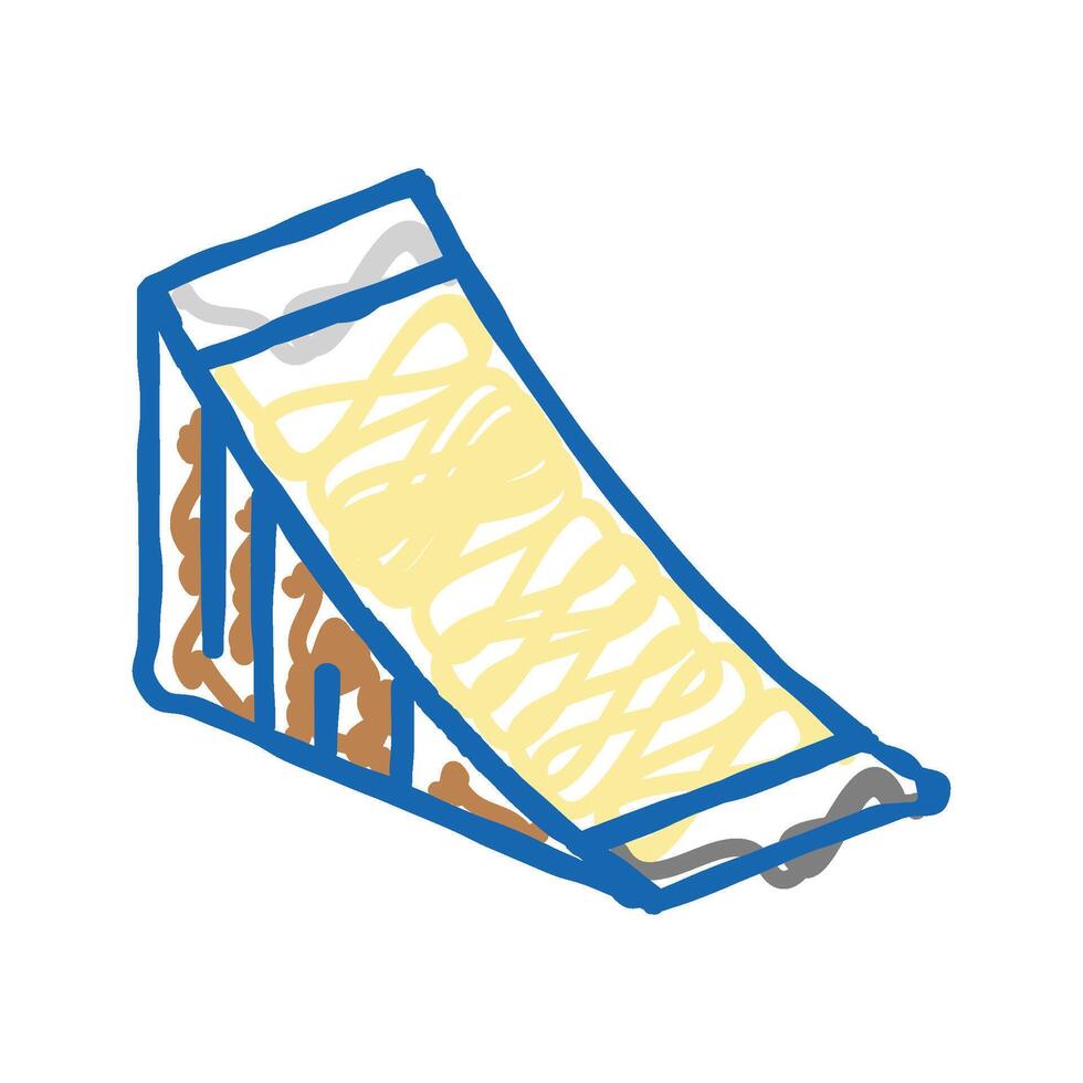 ramp skateboard sport icon doodle illustration vector