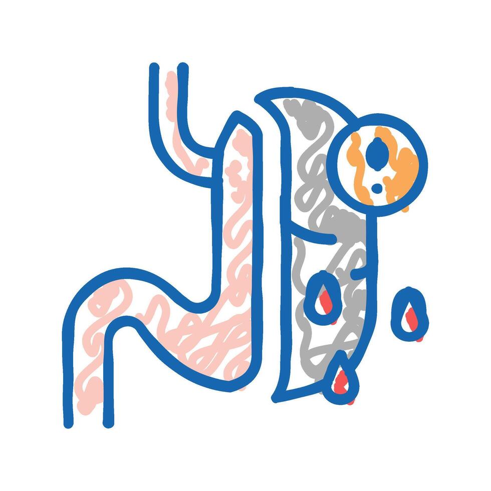 risk of complications, severe bleeding icon doodle illustration vector