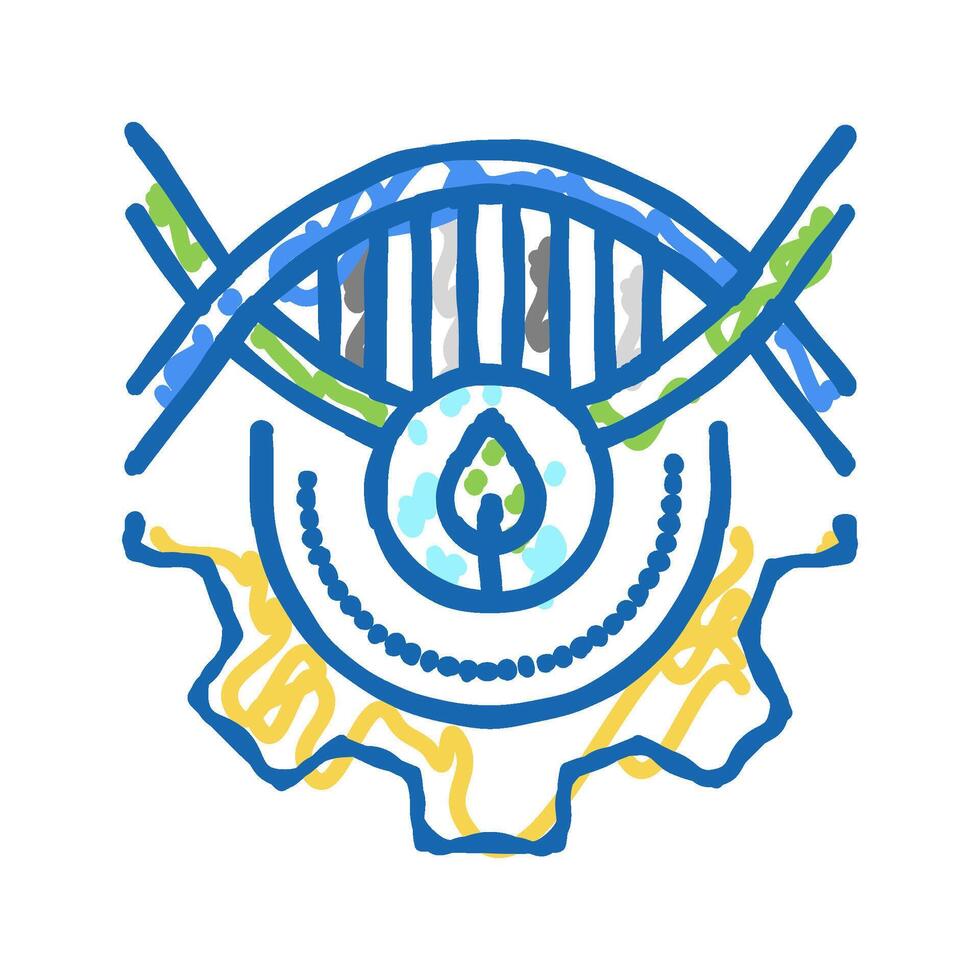 biotechnology processing icon doodle illustration vector