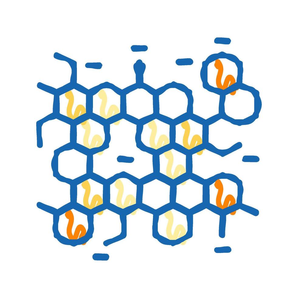 microbiology molecular structure icon doodle illustration vector