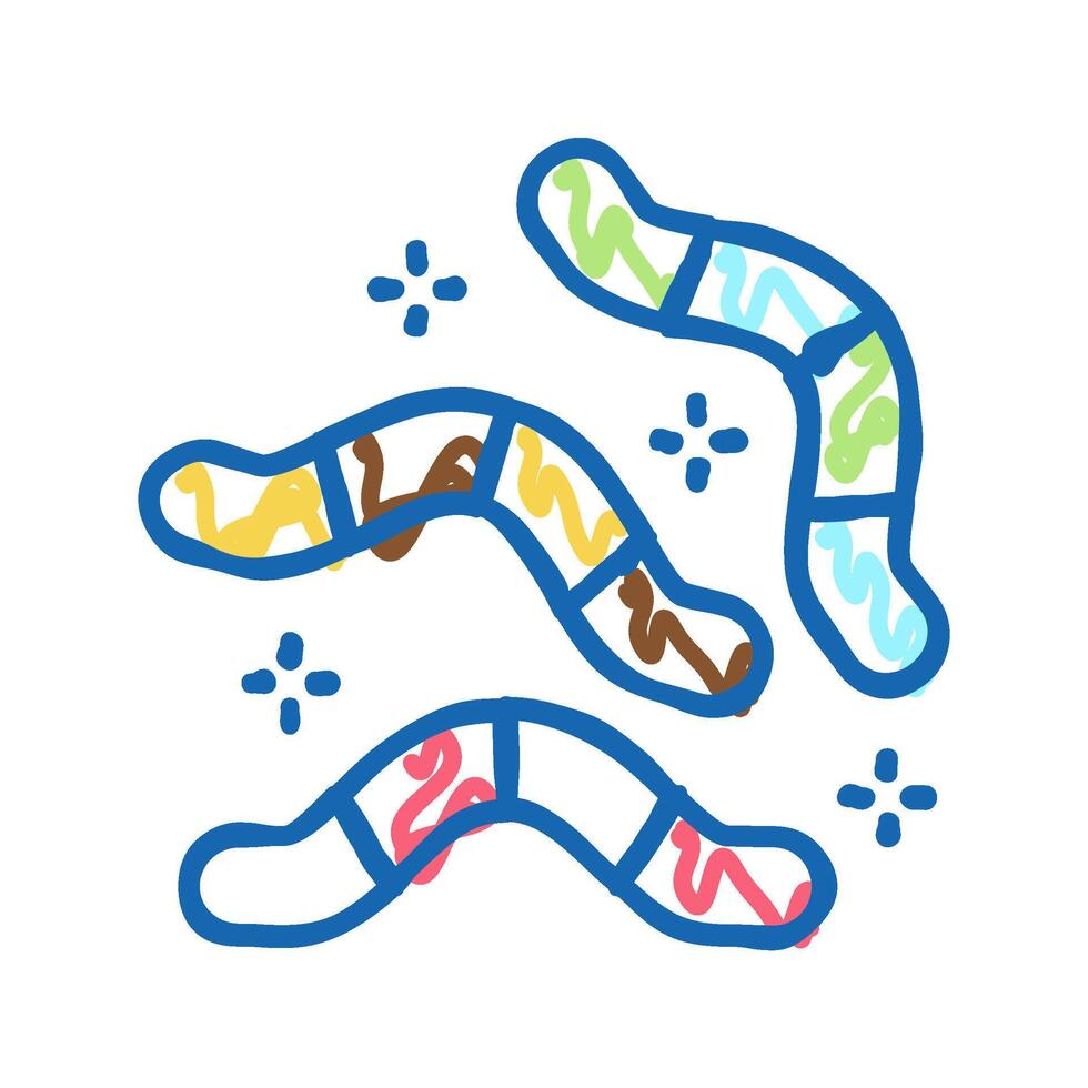 worms candy icon doodle illustration vector