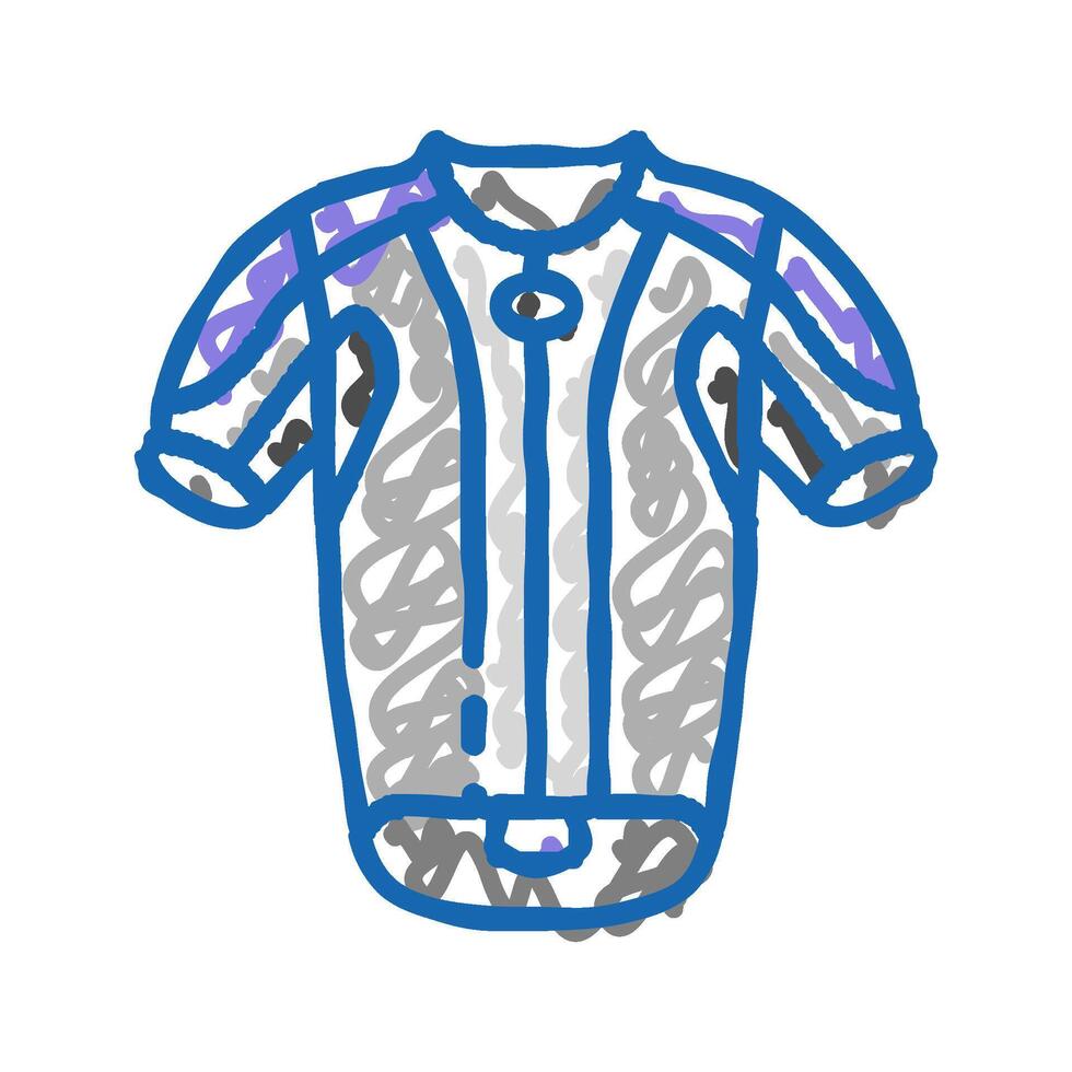 airbag vest motorcycle accessory icon doodle illustration vector