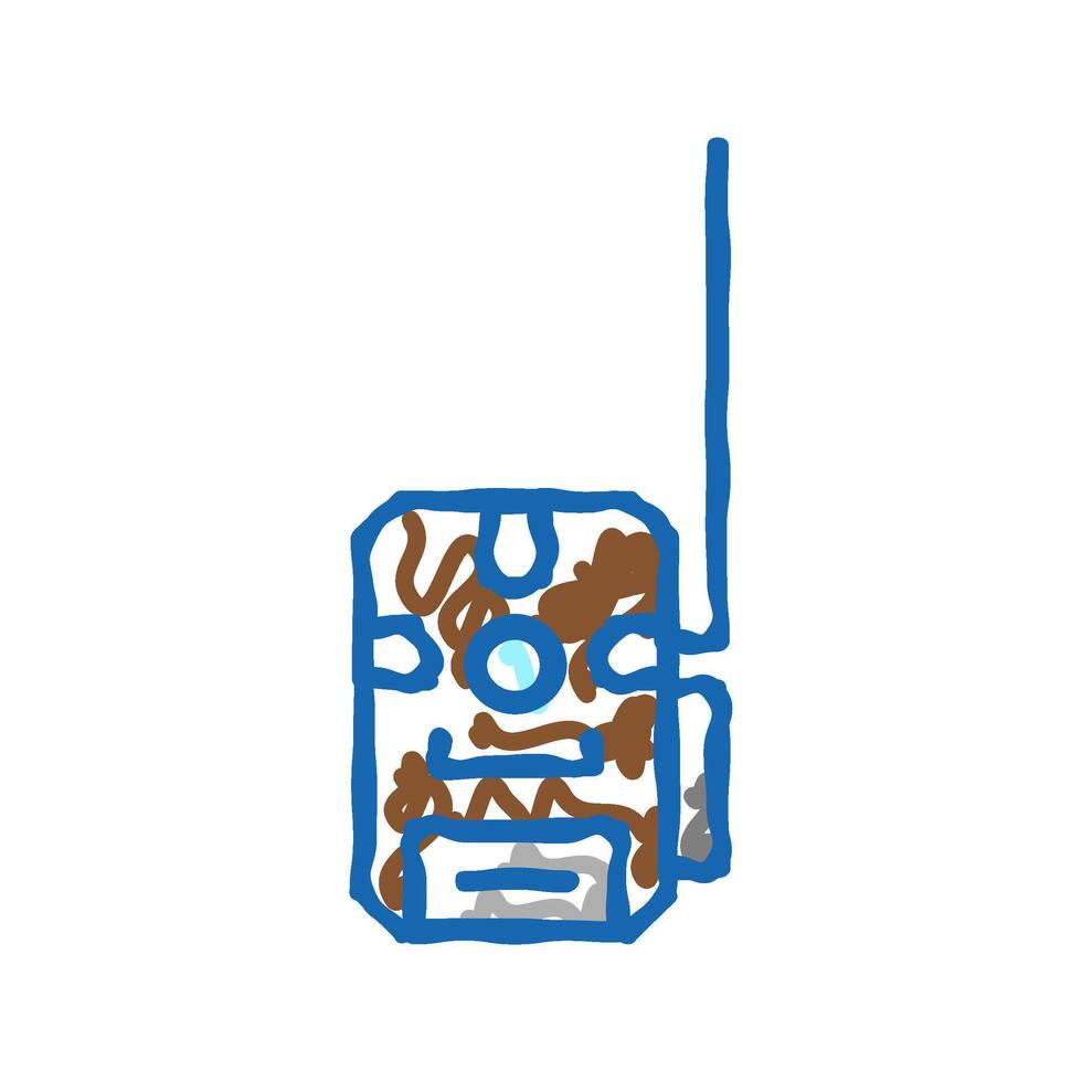 hunting camera icon doodle illustration vector