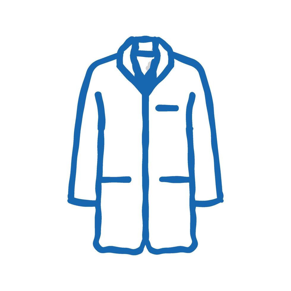 lab coat engineer icon doodle illustration vector