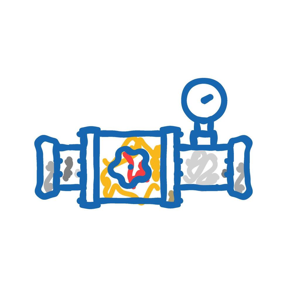 industrial pipeline icon doodle illustration vector