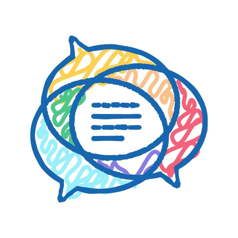 chat testimonial customer icon doodle illustration vector