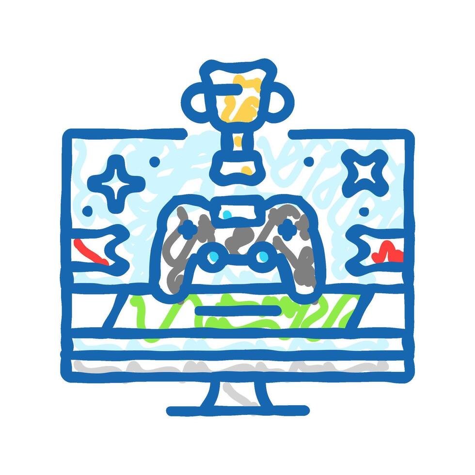 awards game development icon doodle illustration vector