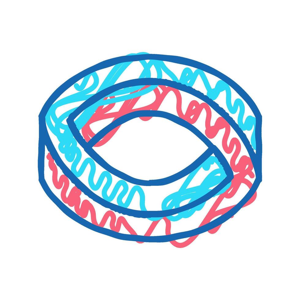 infinity impossible geometric shape icon doodle illustration vector