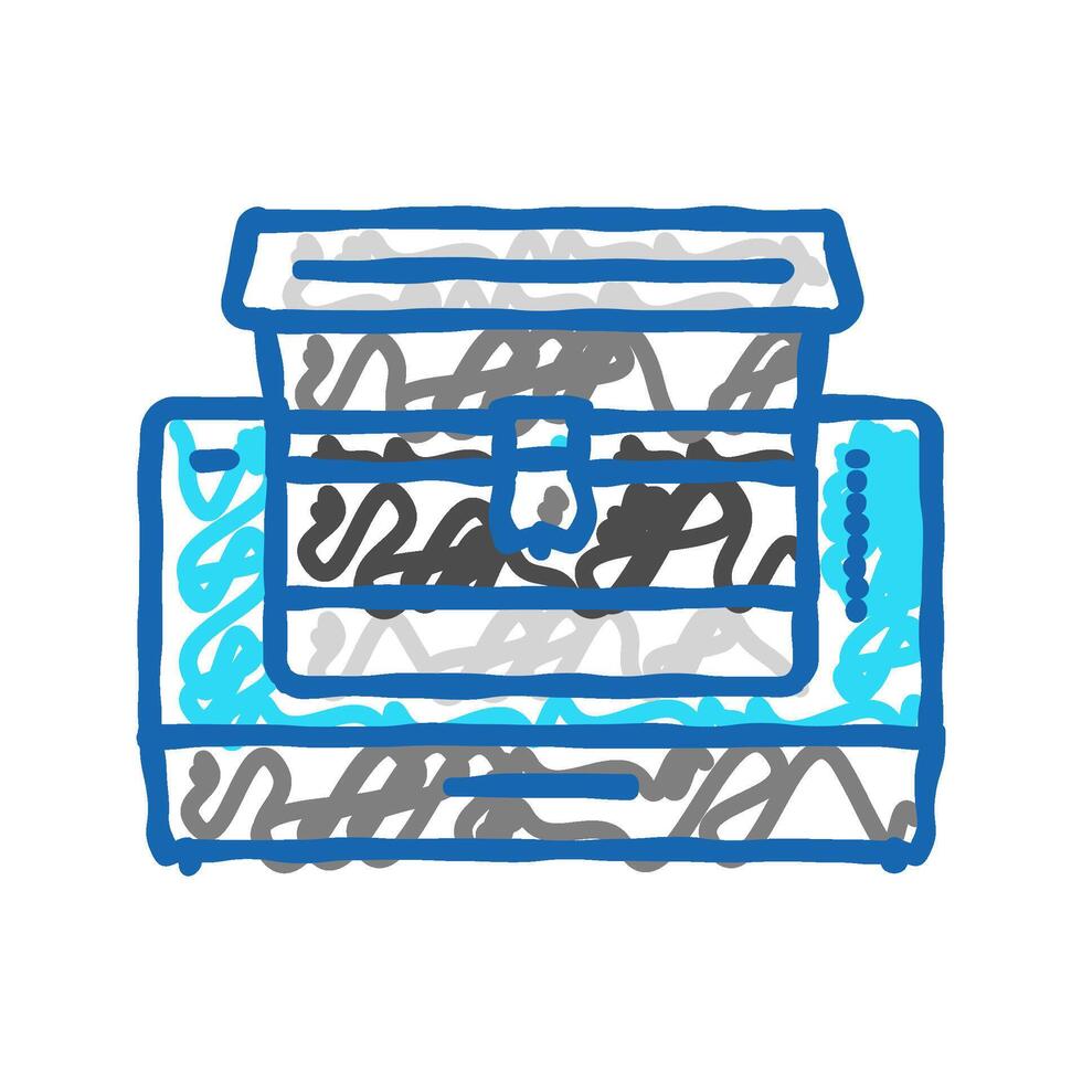 laser cutter tool work icon doodle illustration vector