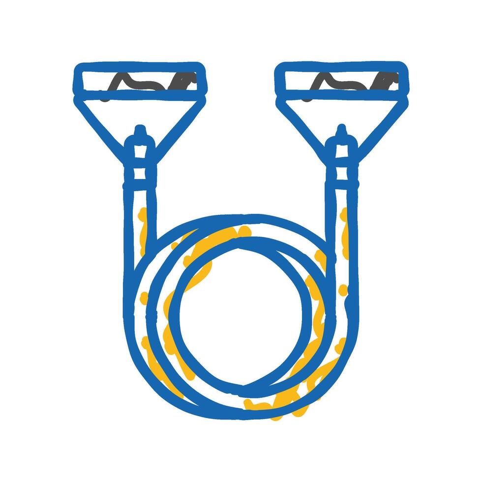 step platform fitness tool icon doodle illustration vector