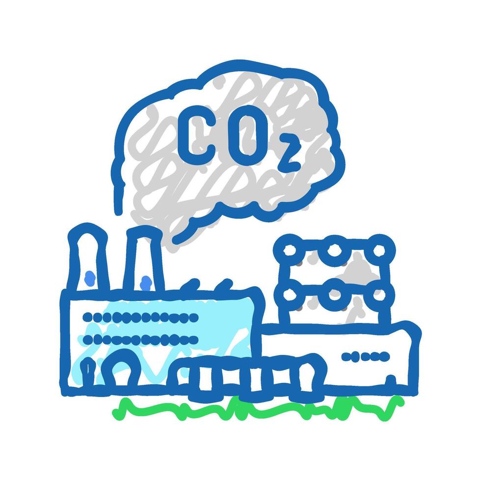 capture plant carbon icon doodle illustration vector