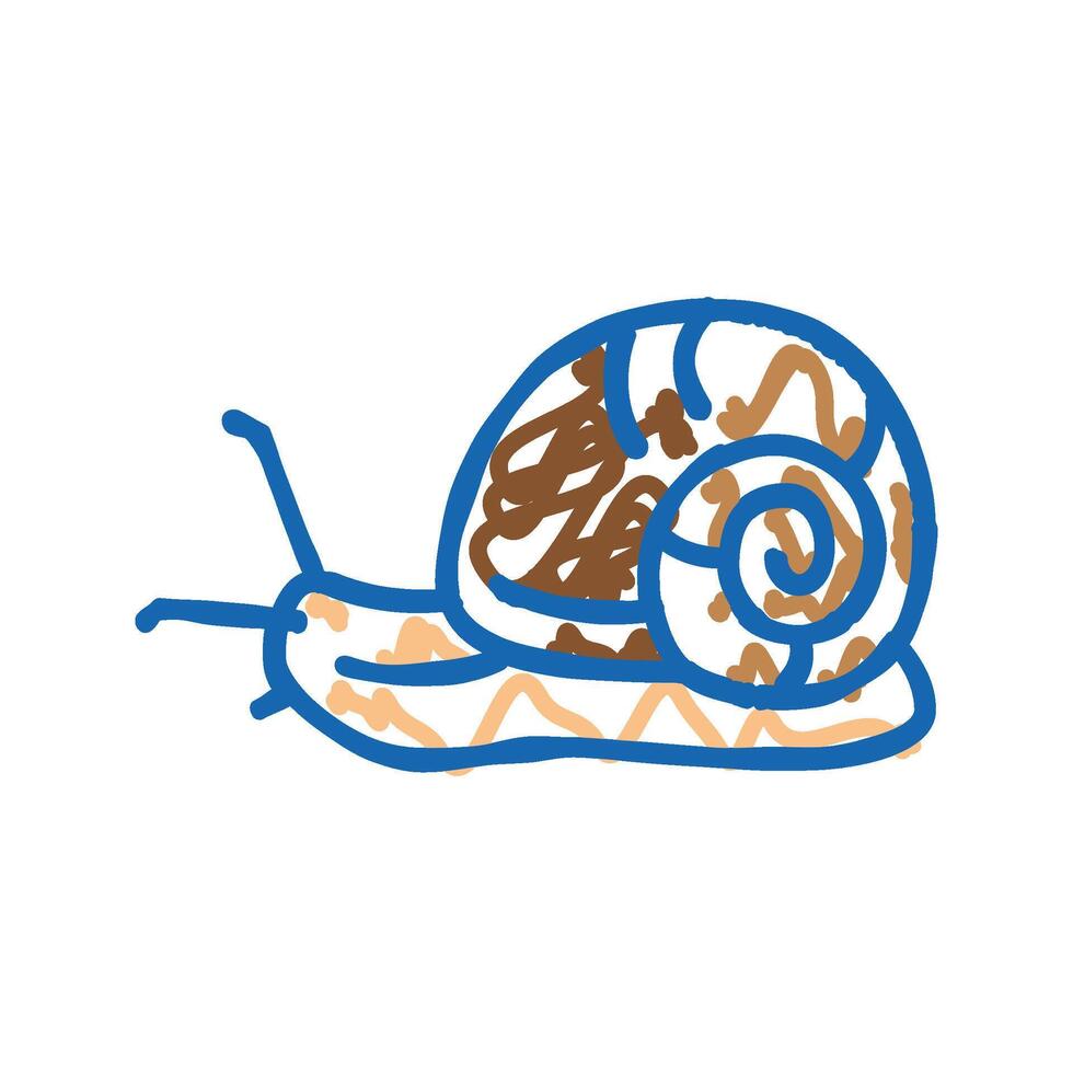 snail insect icon doodle illustration vector
