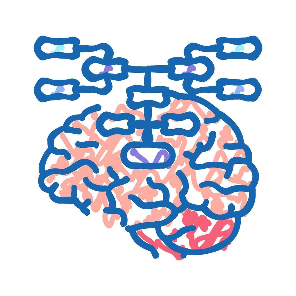 mind map brainstorm icon doodle illustration vector