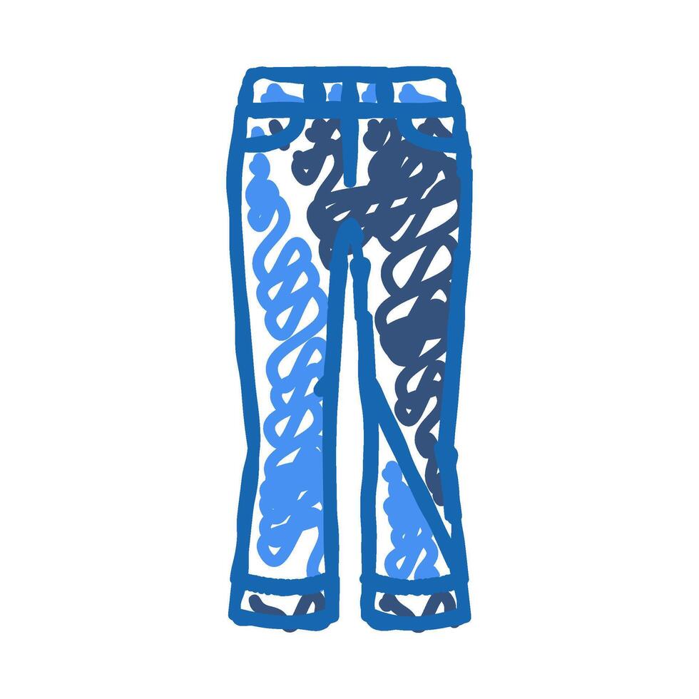 bootcut pants clothes icon doodle illustration vector