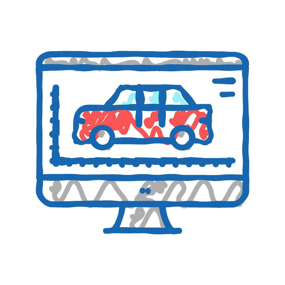 car model sizes and characteristics icon doodle illustration vector