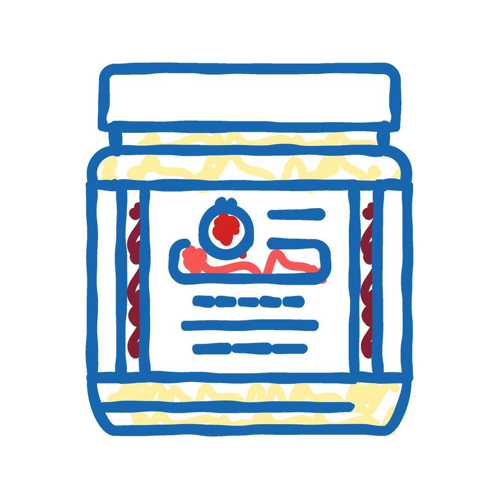 powder pomegranate icon doodle illustration vector