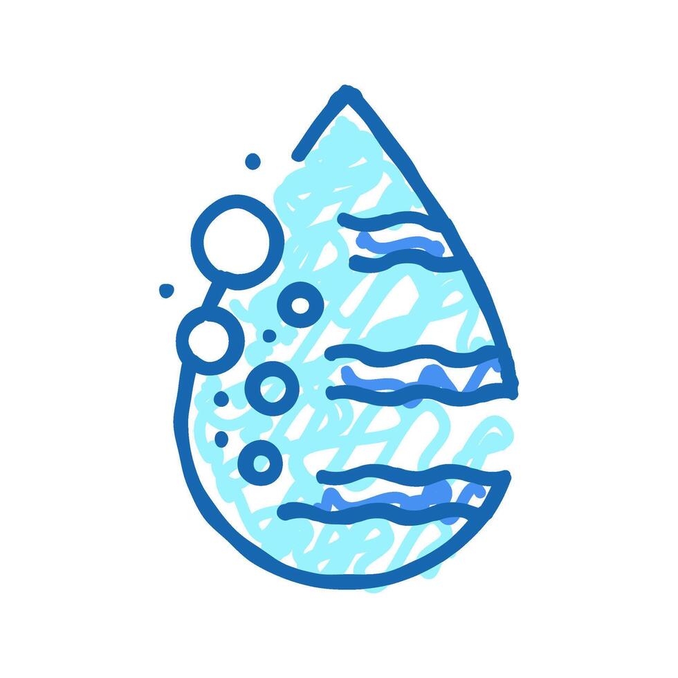 sparkling water icon doodle illustration vector