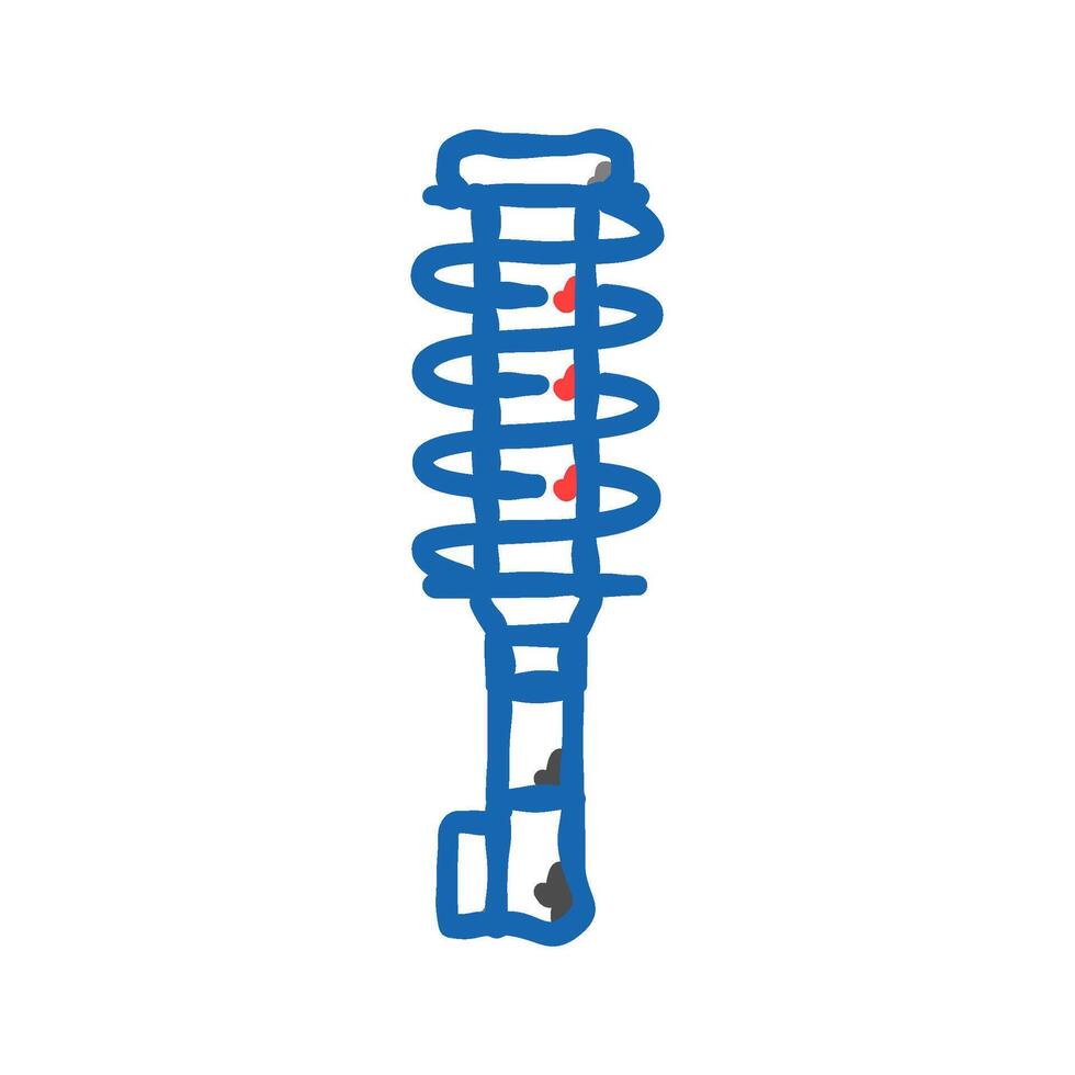shock absorber car mechanic icon doodle illustration vector
