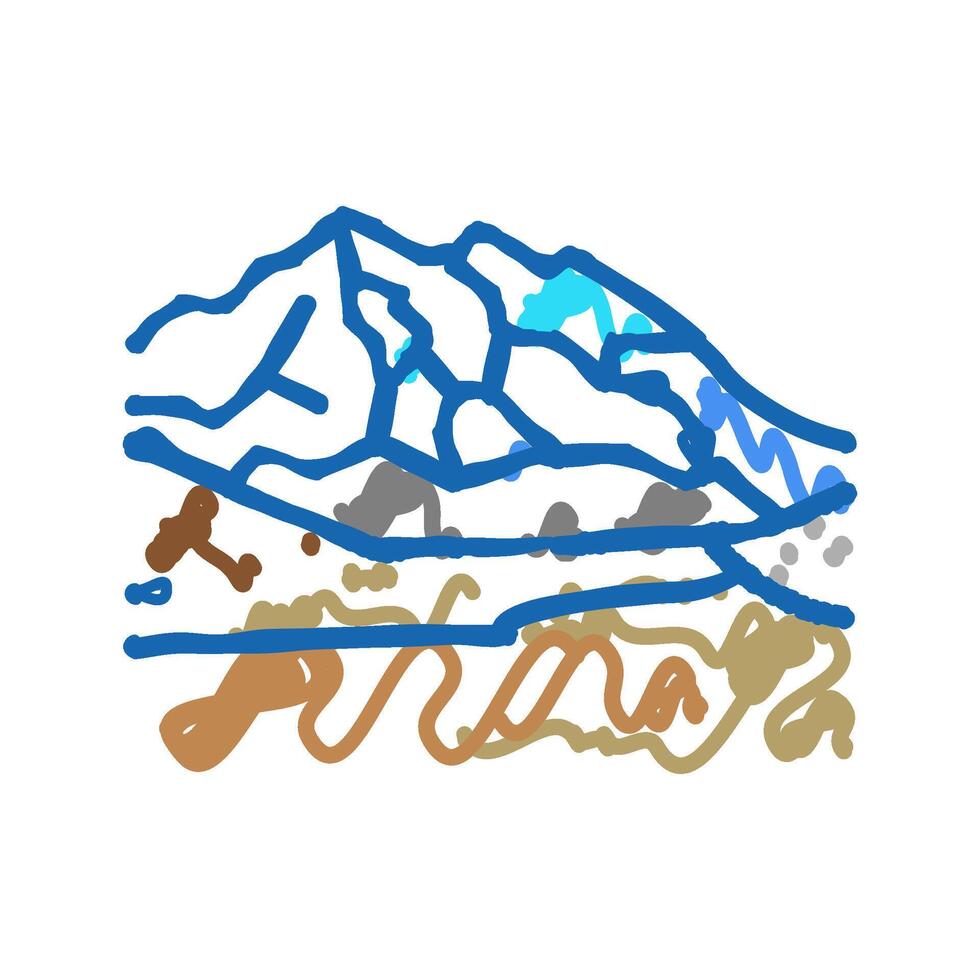 mckinley mount icon doodle illustration vector