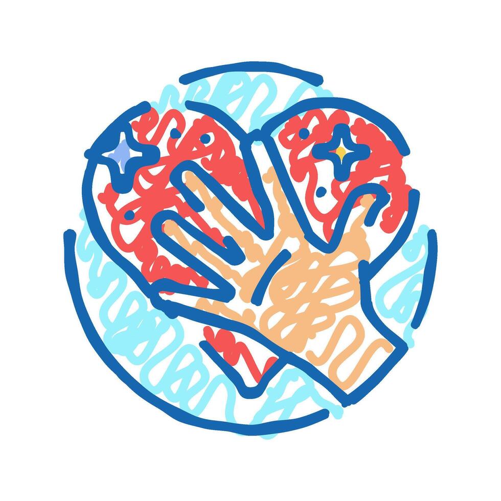 self belief badge motivation icon doodle illustration vector