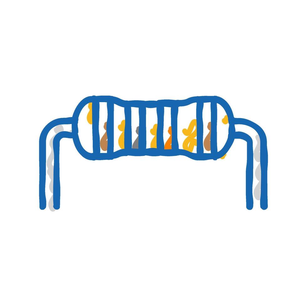 resistor electrical engineer icon doodle illustration vector